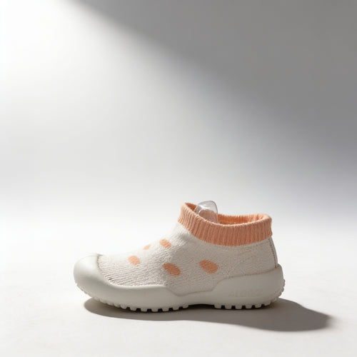 Chaussures bebe semelle caoutchouc AL0022 - vue de profil - Candy Bebe