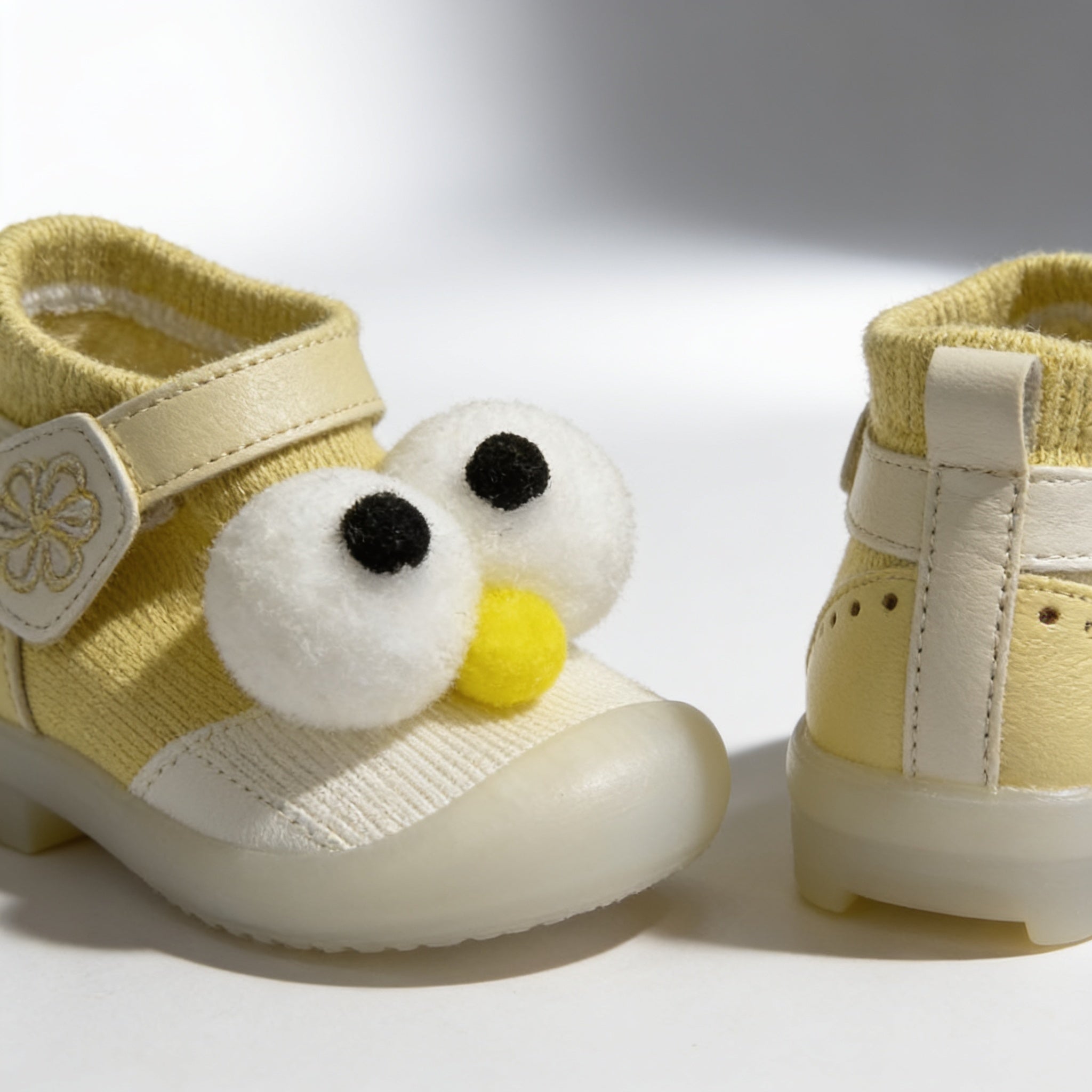 Chaussures bebe semelle caoutchouc AL0030 - detail de la matiere - Candy Bebe