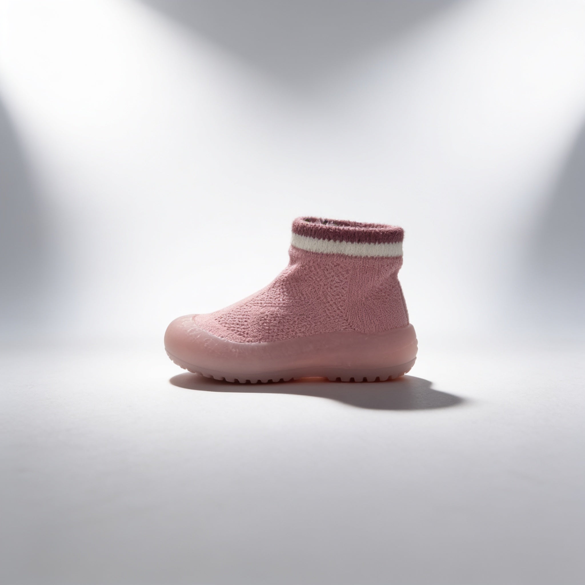 Chaussures bebe semelle caoutchouc AL0034 - vue de profil - Candy Bebe