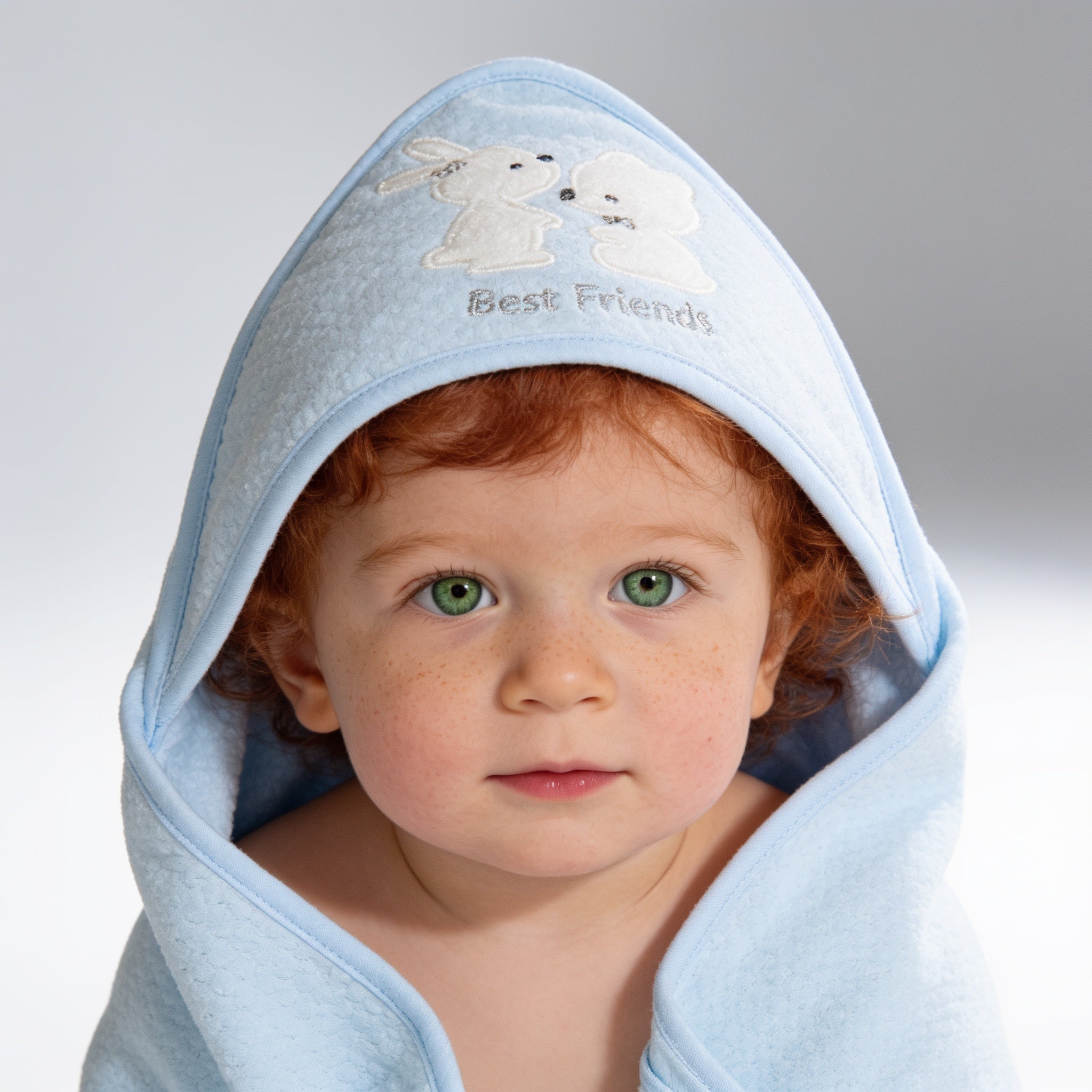 Couverture a capuche bebe - porte par un enfant - Candy Bebe