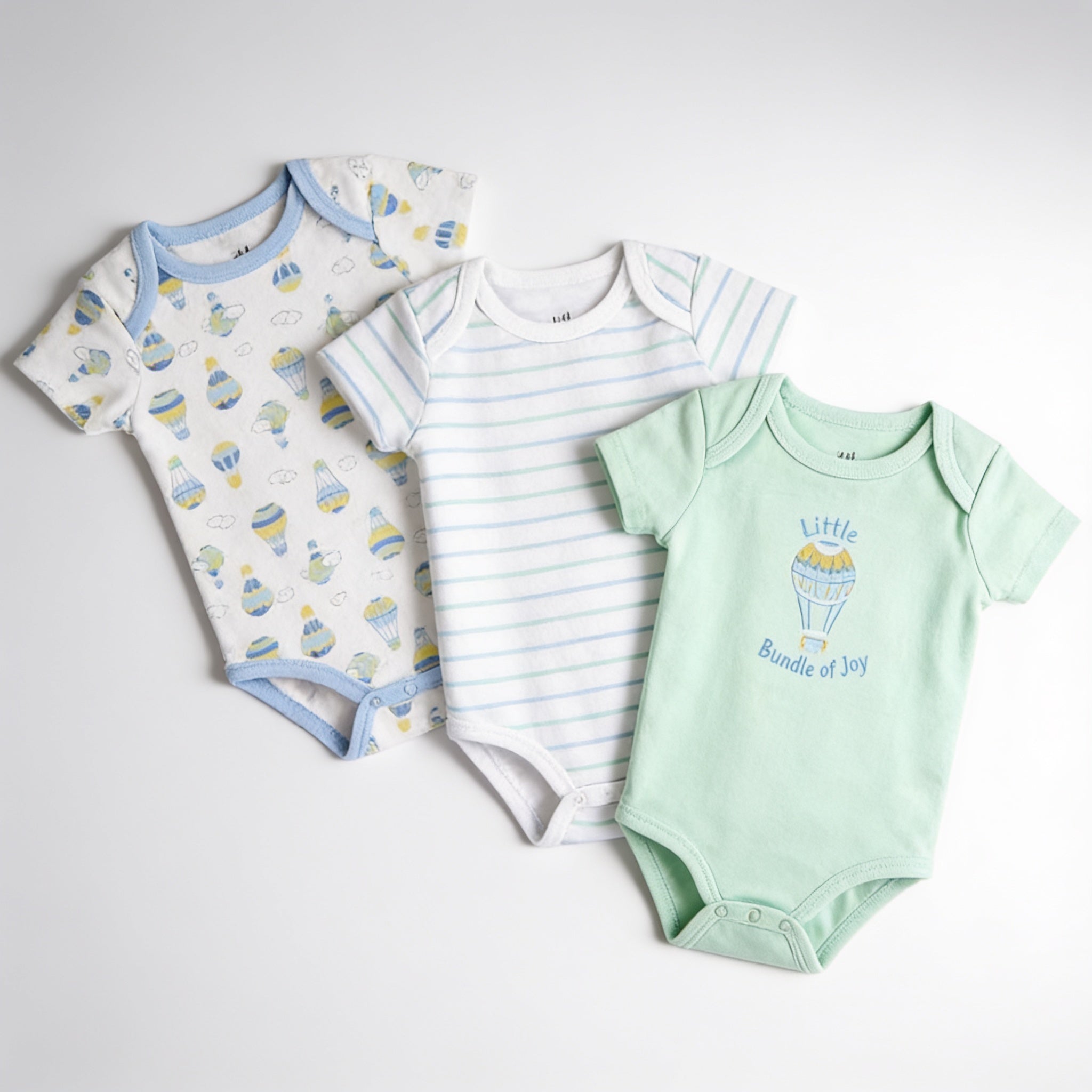 Lot de 3 bodys manches courtes - vue produit - Candy Bebe