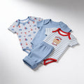 Lot de 3 bodys manches courtes - vue produit - Candy Bebe