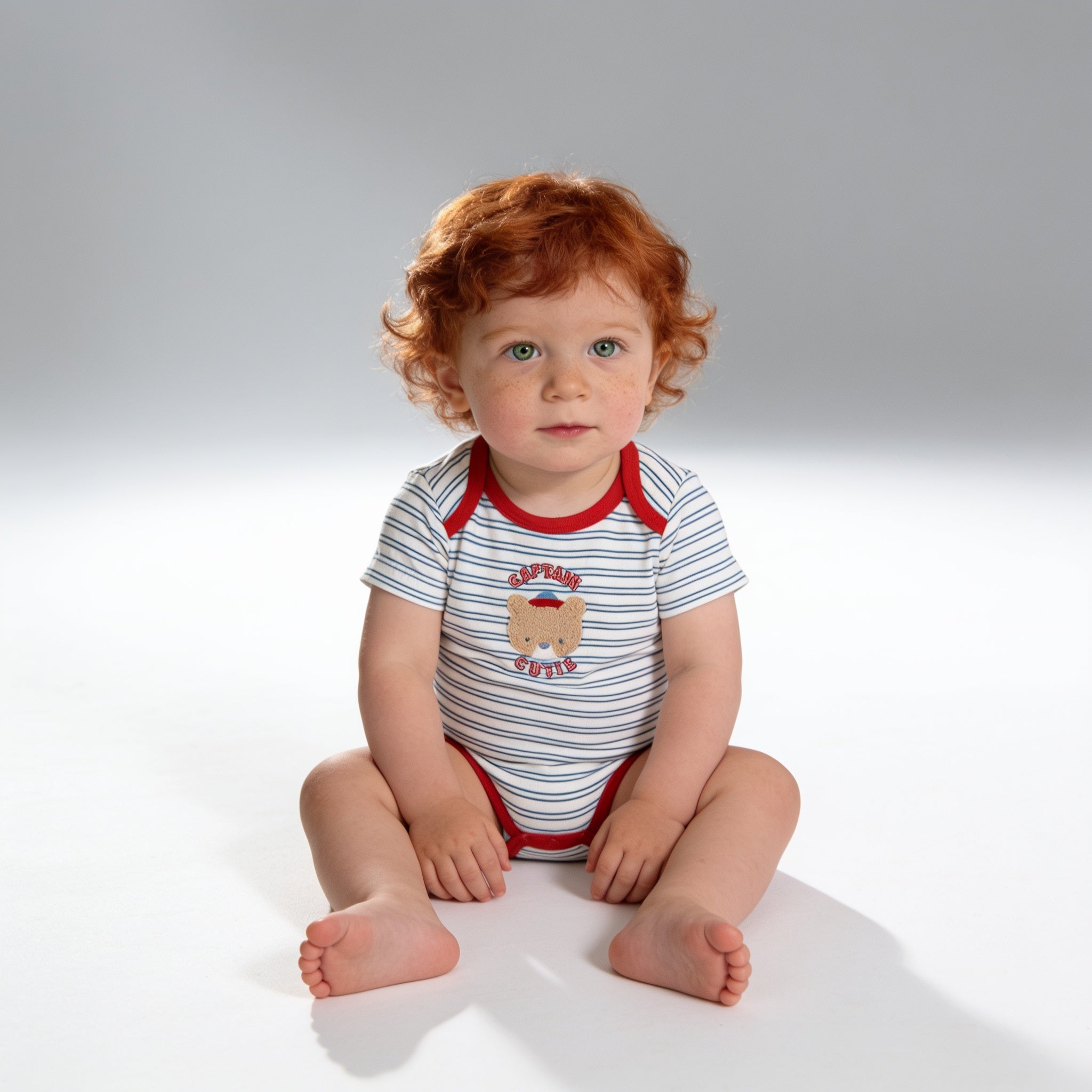 Lot de 3 bodys manches courtes - porte par un enfant - Candy Bebe