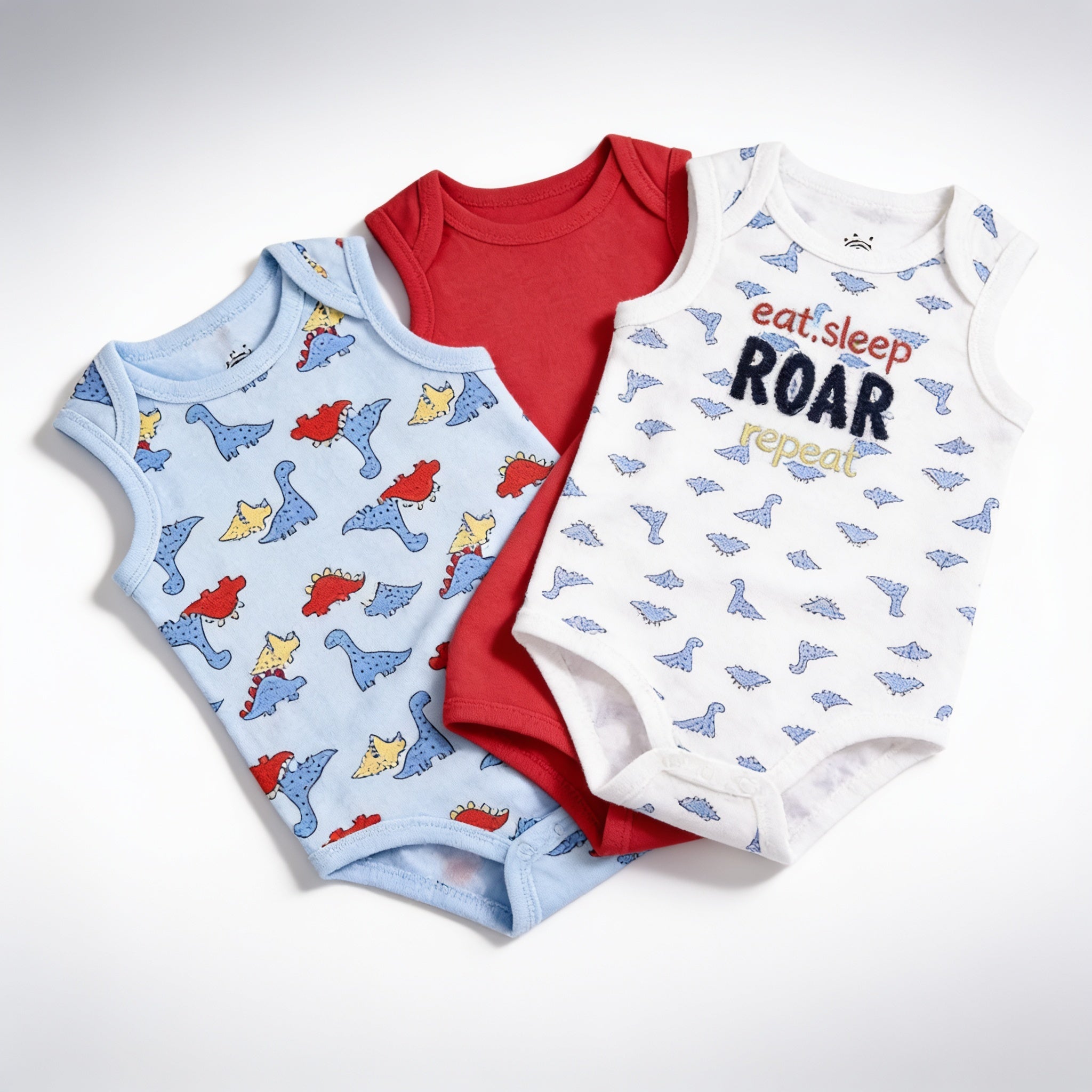Lot de 3 bodys sans manches - vue produit - Candy Bebe