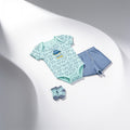 Ensemble 3 pieces body short et chaussettes - vue produit - Candy Bebe