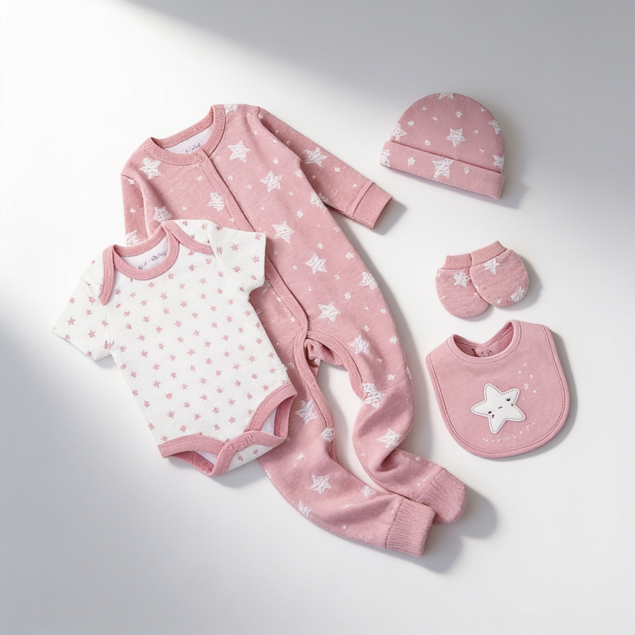 Coffret 5 pieces sur cintre - vue produit - Candy Bebe
