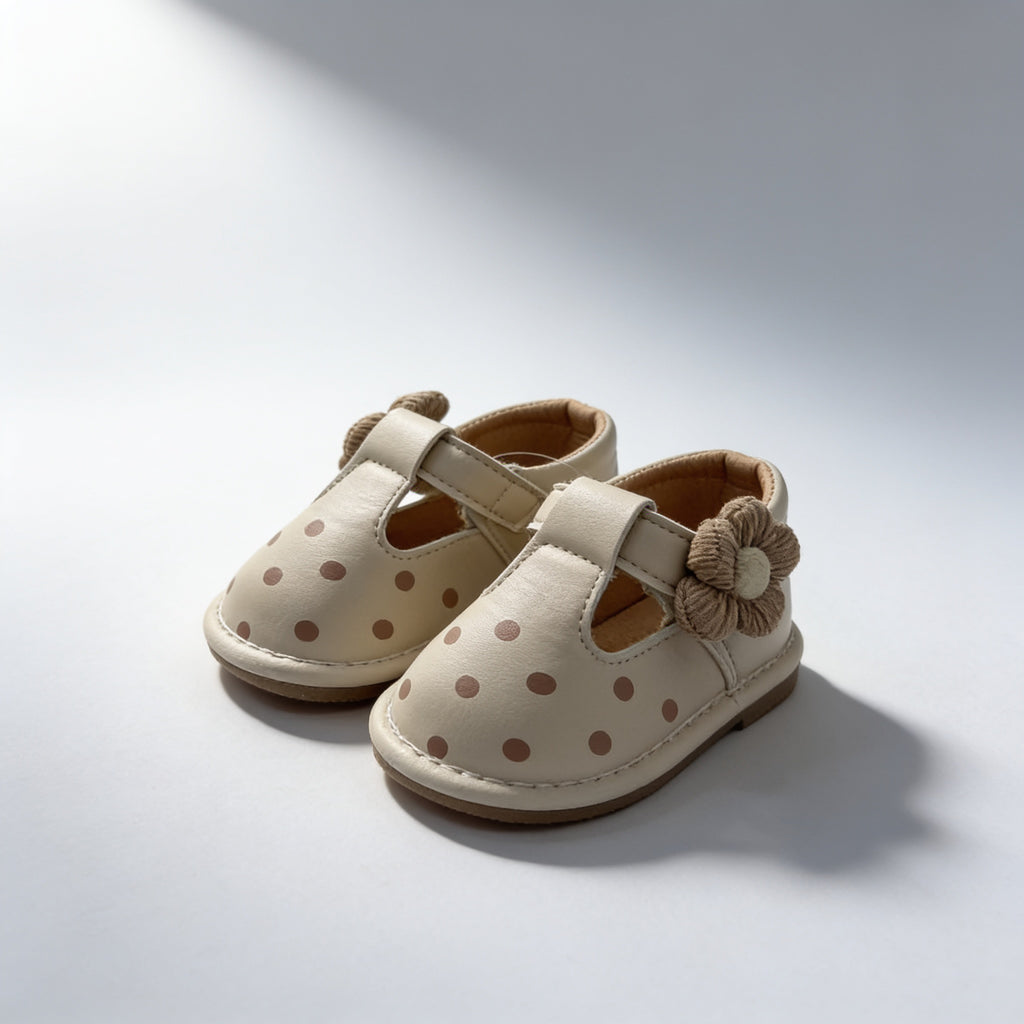 Sandales bebe a sifflet - beige - vue produit - Candy Bebe