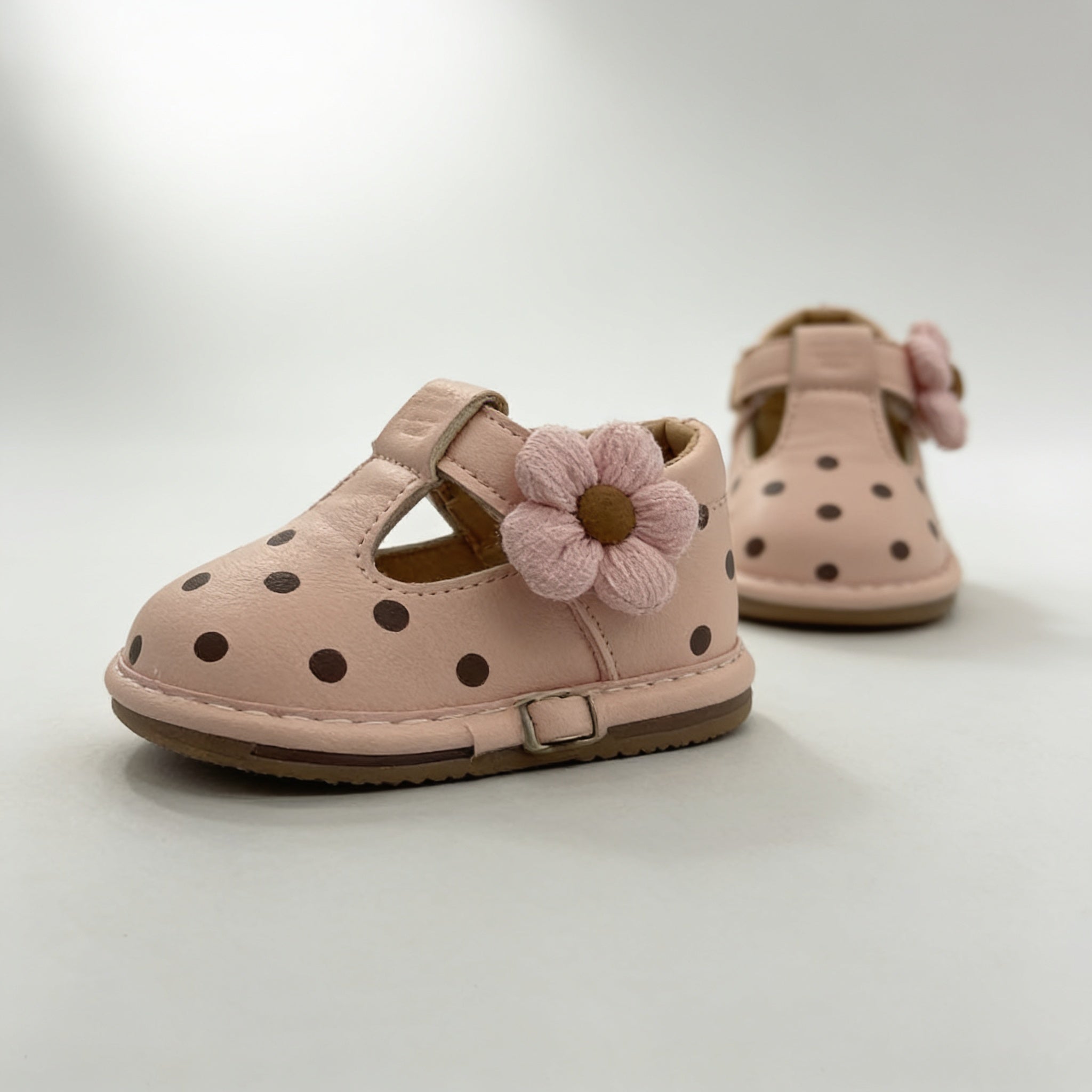 Sandales bebe a sifflet - rose - vue de profil - Candy Bebe
