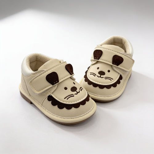 Chaussures a sifflet lionceau - beige - vue produit - Candy Bebe