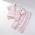 Pyjama enfant col dentelle - rose lapin - vue produit - Candy Bebe