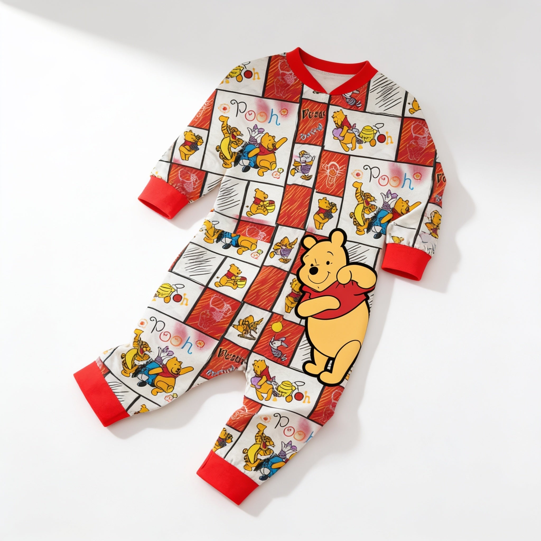 Pyjama combinaison bebe - ourson miel - vue produit - Candy Bebe