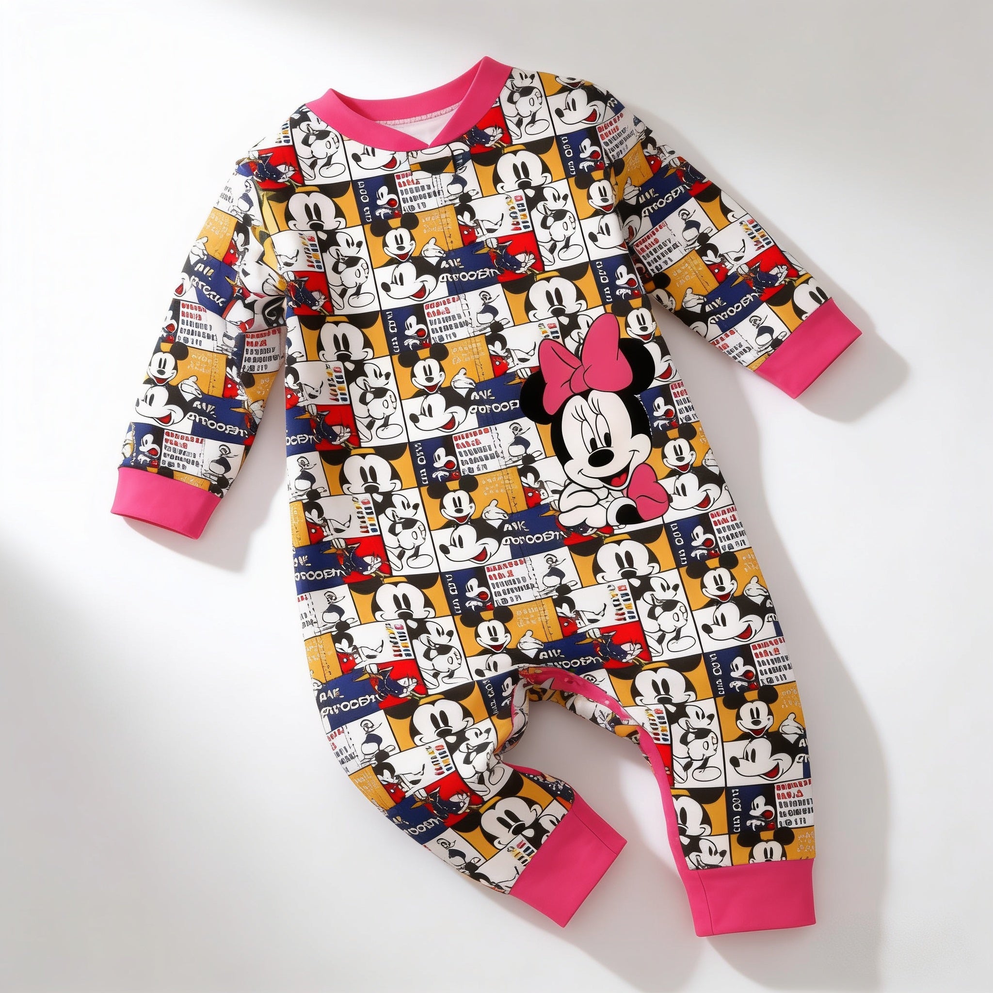 Pyjama combinaison bebe - souris cartoon - vue produit - Candy Bebe
