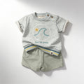Ensemble sweat Ride the Waves - menthe - vue produit - Candy Bebe
